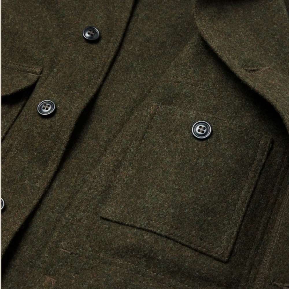 Filson Olive Green Wool Jacket - Picture 11 of 14